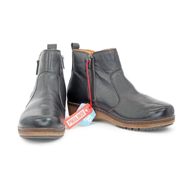 PIKOLINOS ‘Granada’ 8988 Women's Black Leather Zip Ankle Boots - Picture 3 of 12